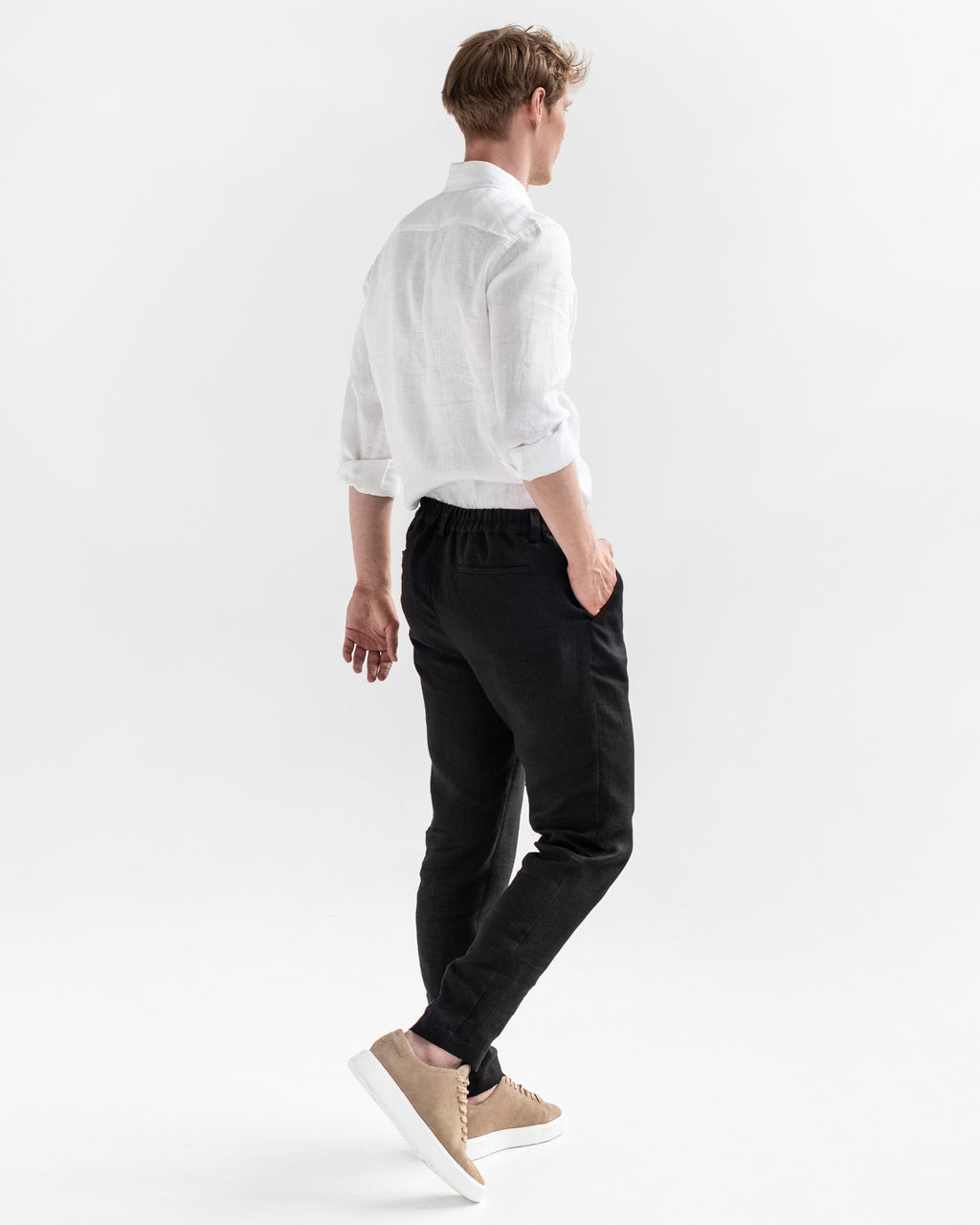 Black Linen Pants for Men - Lightweight Trousers - Relaxed Fit Casual Pants - Vacation Wedding Pants - Sustainable Menswear SOGLIO